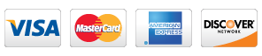Visa, Mastercard, Discovery, American Express accepted