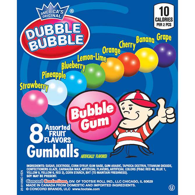 5800 Count Asst Fruit Gumballs A&A Global Industries