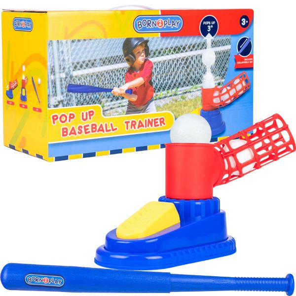 Pop Up Baseball Pitcher 3 Balls Bat A&A Global Industries