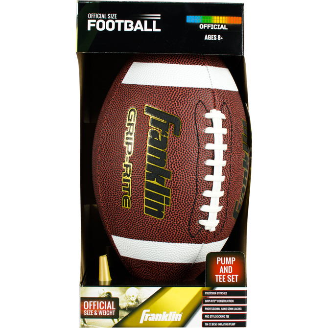 Franklin Official Football Grip-Rite® mit Kick-Tee und Pumpe Football-Ei 