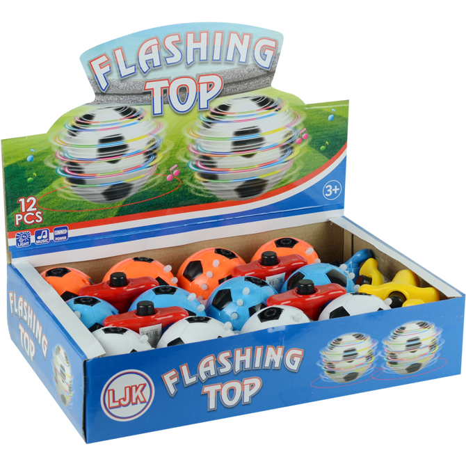 light up spinning top soccer ball toys