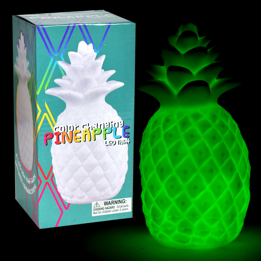 Bange for at dø Bevægelig forsætlig Color Changing LED Pineapple Light 7in | A&A Global Industries