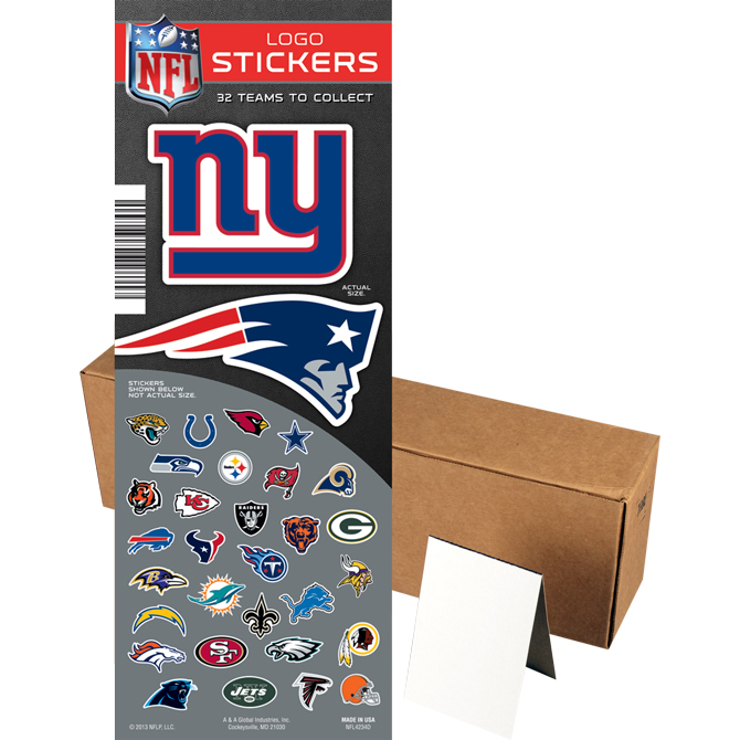 Nfl Logo Stickers In Folders 300 Pcs