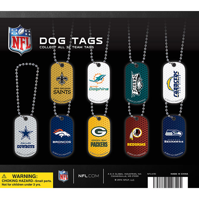 nfl dog tags