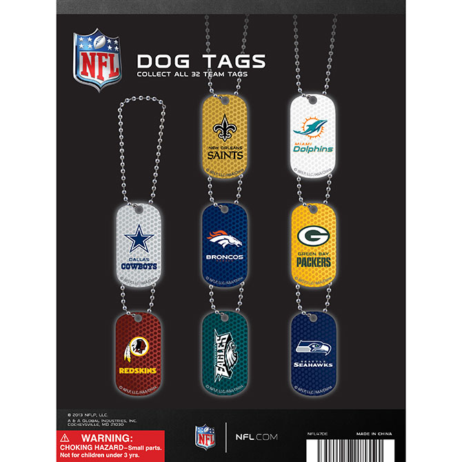 nfl dog tags