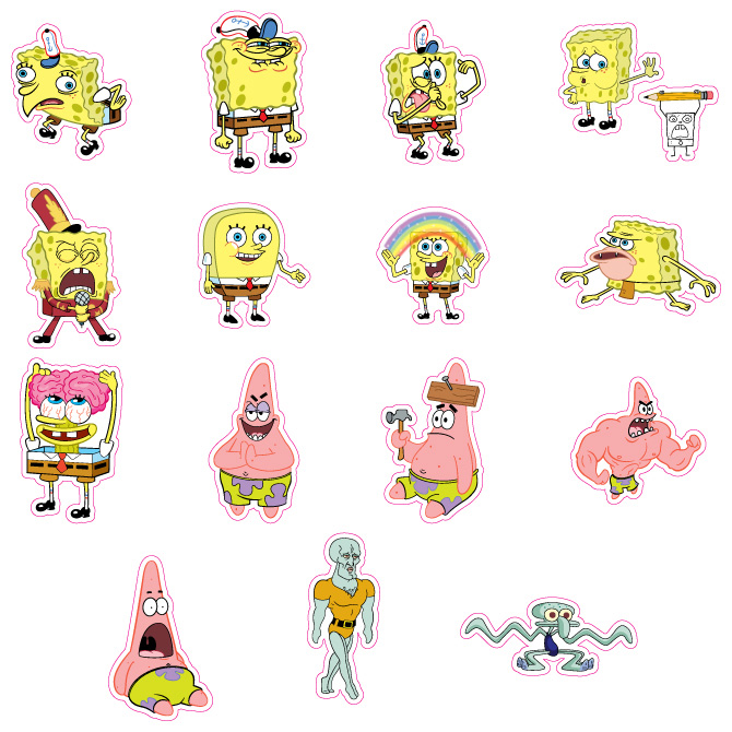  SpongeBob  Meme  Stickers  in Folders 300 pcs A A Global 