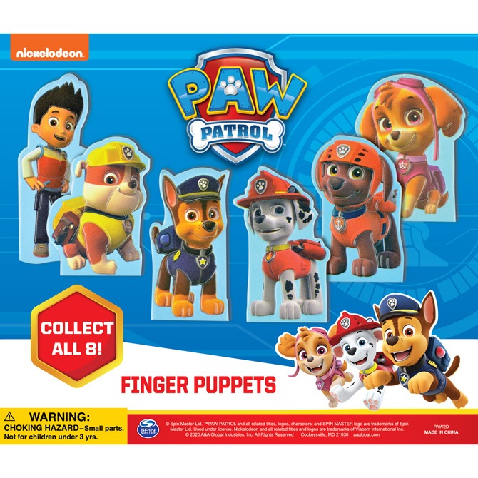 paw patrol finger puppets rocky