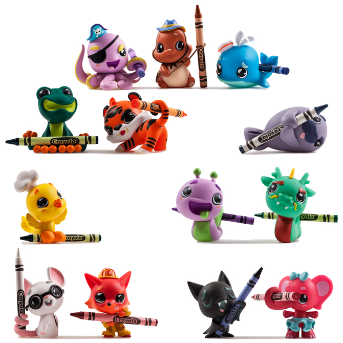 kidrobot crayola coloring critters