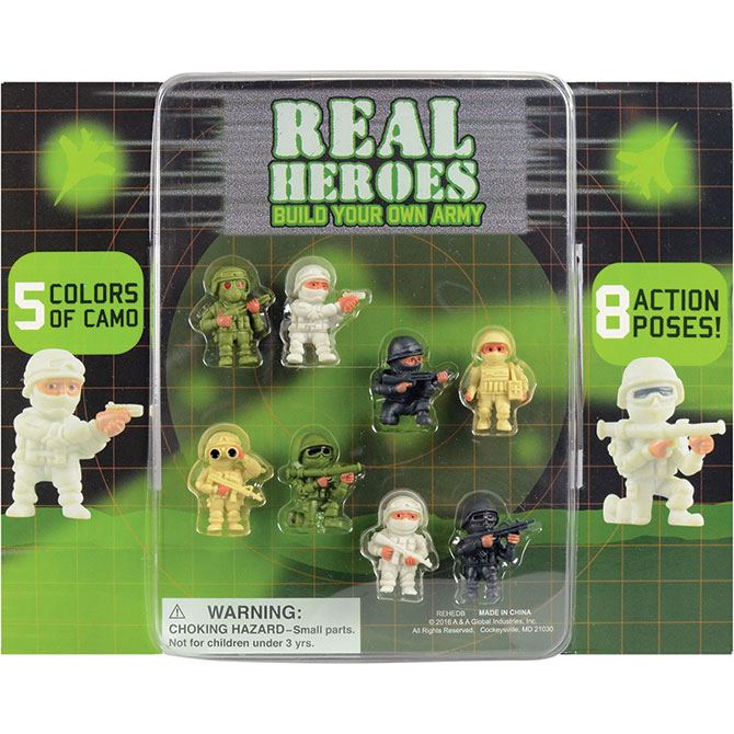Armed Forces bulk vending figure toys 100-1.25" figures The Real Heroes U.S 