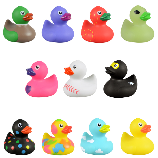 different rubber ducks
