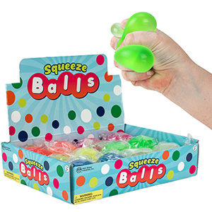 SB2138 - Stretchy Squeeze Silicone Sugar Balls 2.5in Display Box 12pcs