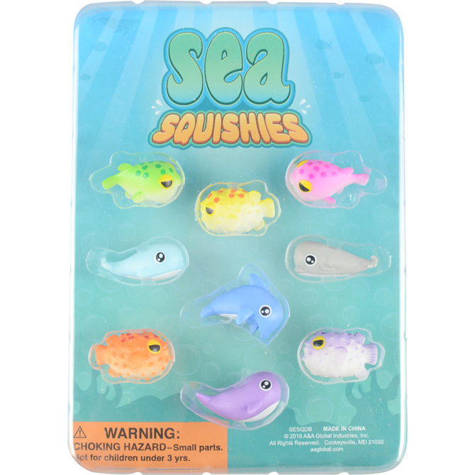 SESQDB Sea Squishes Toys Blister Display 