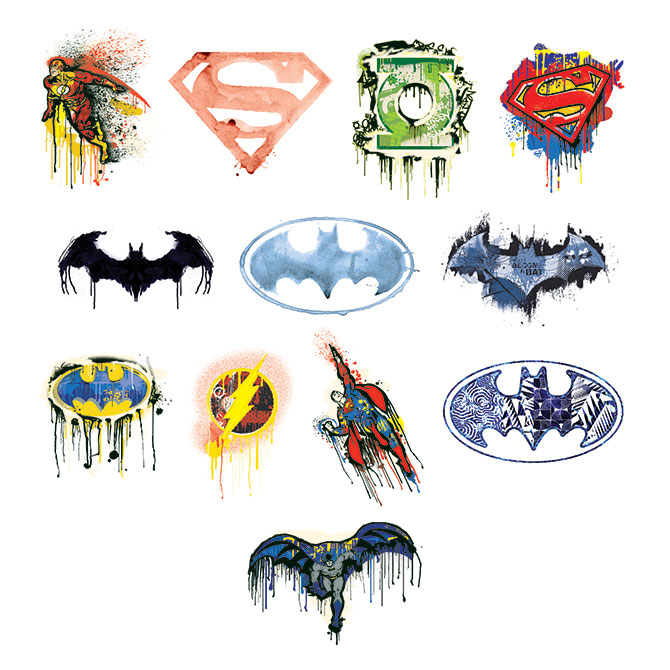 DC Comics Logo Tattoos in Folders | A&A Global Industries