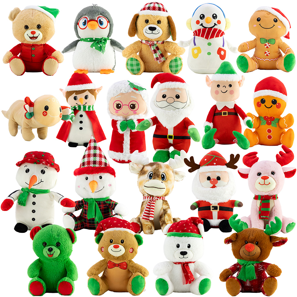 Jumbo 100% Generic 12in-15in Christmas Plush Kit (40 pcs)