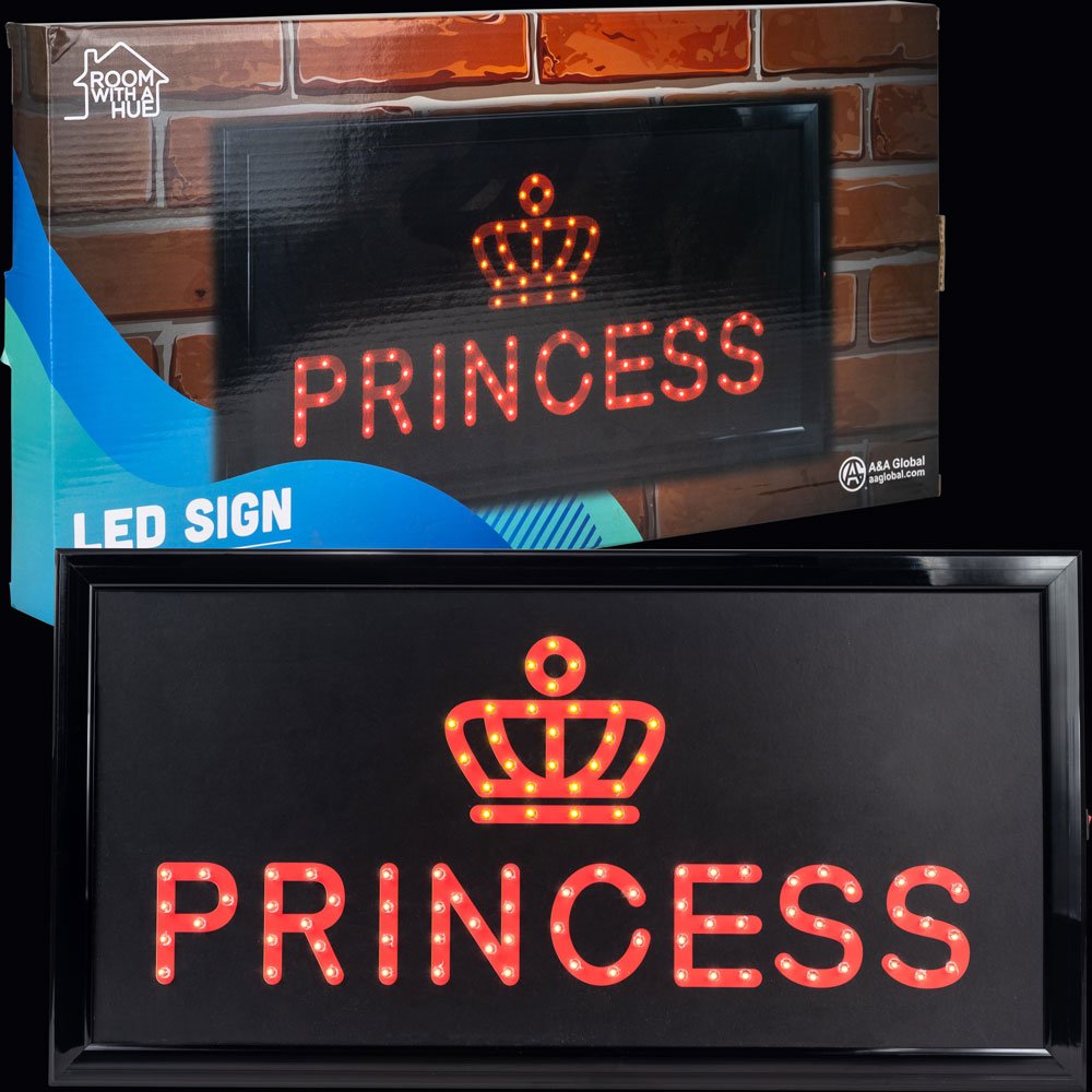 LED Sign Princess 10in x 19in