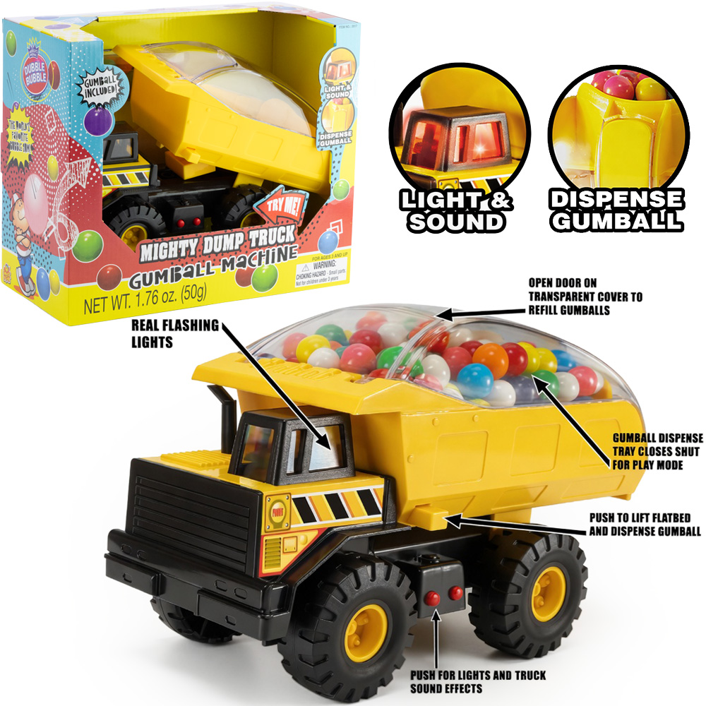 Dubble Bubble® Mighty Dump Truck Gumball Machine w/Gumballs (ea)