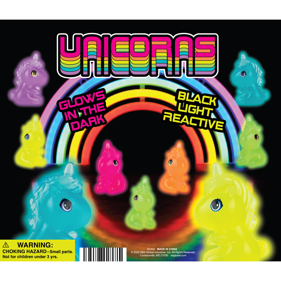 Neon Sitting Unicorn Display Card