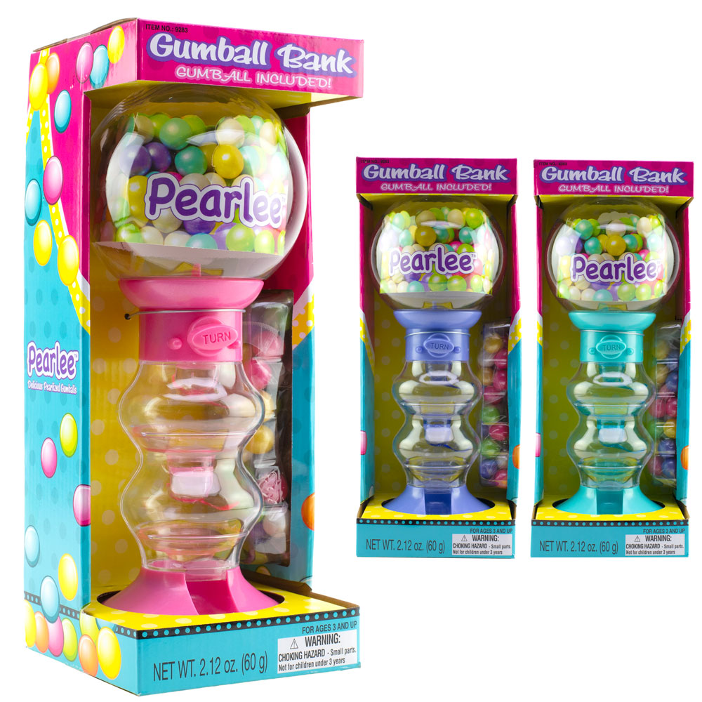 Pearlee 10in Spiral Fun Gumball Bank w/Gumballs (ea)