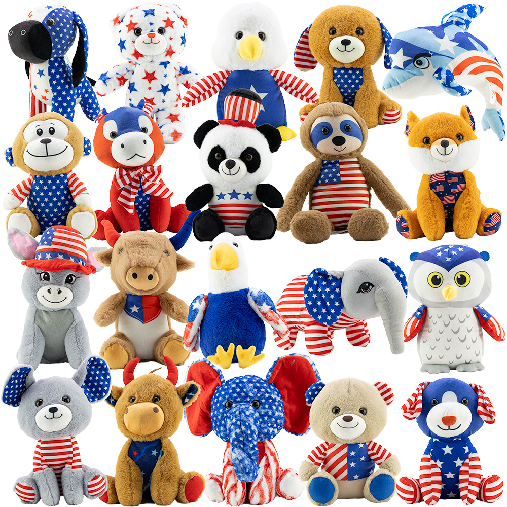 Jumbo 100% Generic Patriotic Plush Kit 12in-15in (40 pcs)