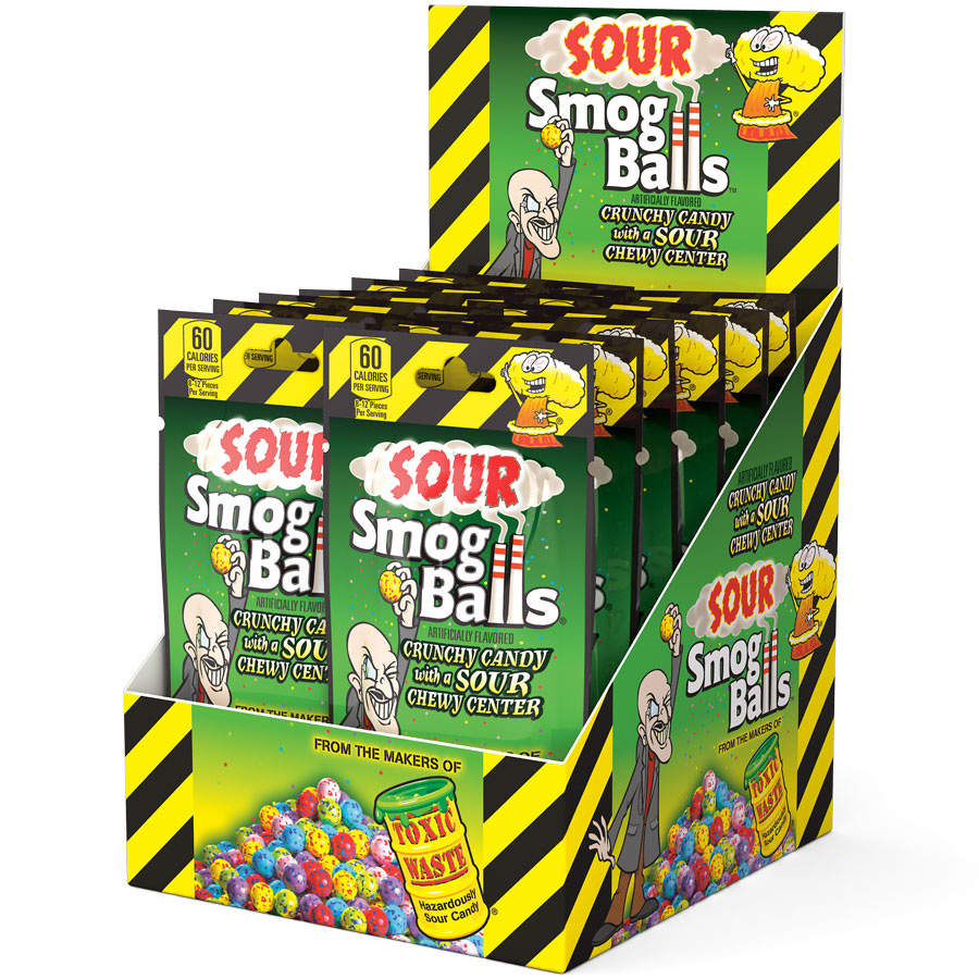 Toxic Waste® Smog Balls Candy Display Box (12pcs)