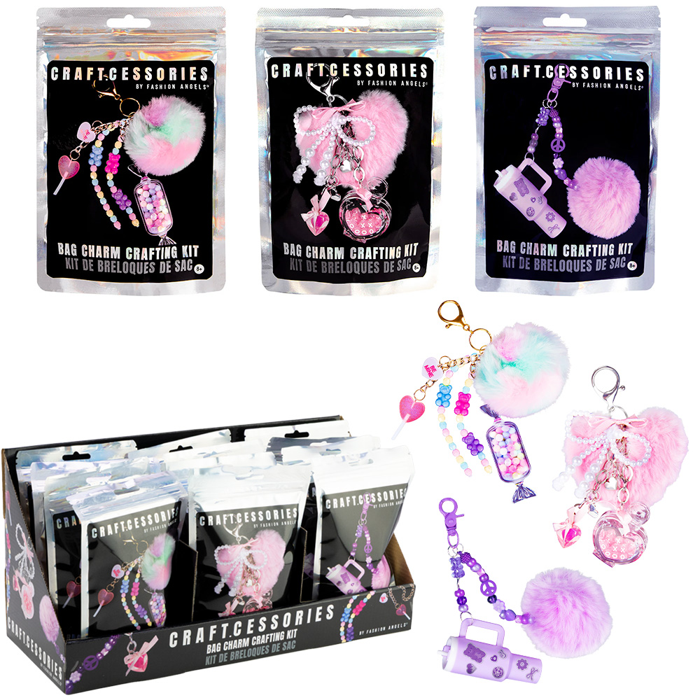Bag Charm Crafting Kit Asst (12pcs)