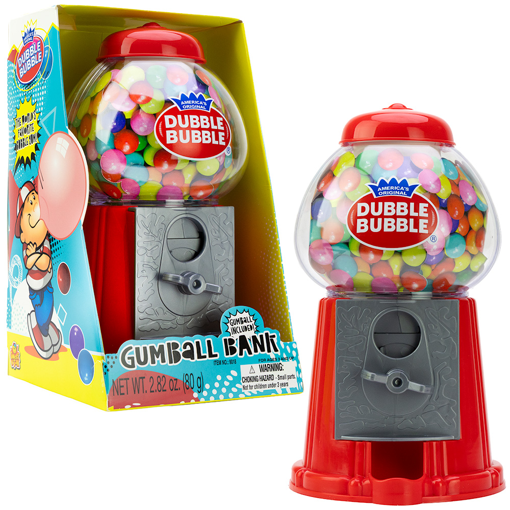 Dubble Bubble® 8.5in Classic Gumball Bank w/Gumballs (ea)