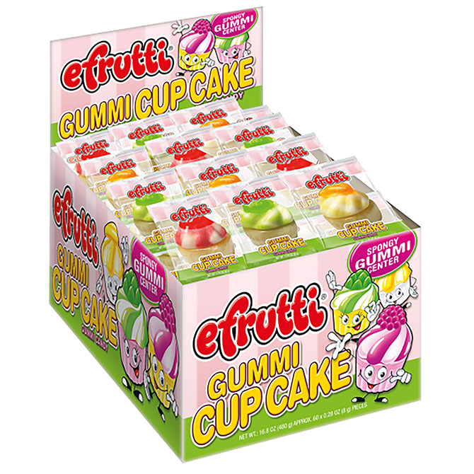 eFrutti® Gummi Cupcakes Display Box (60pcs)