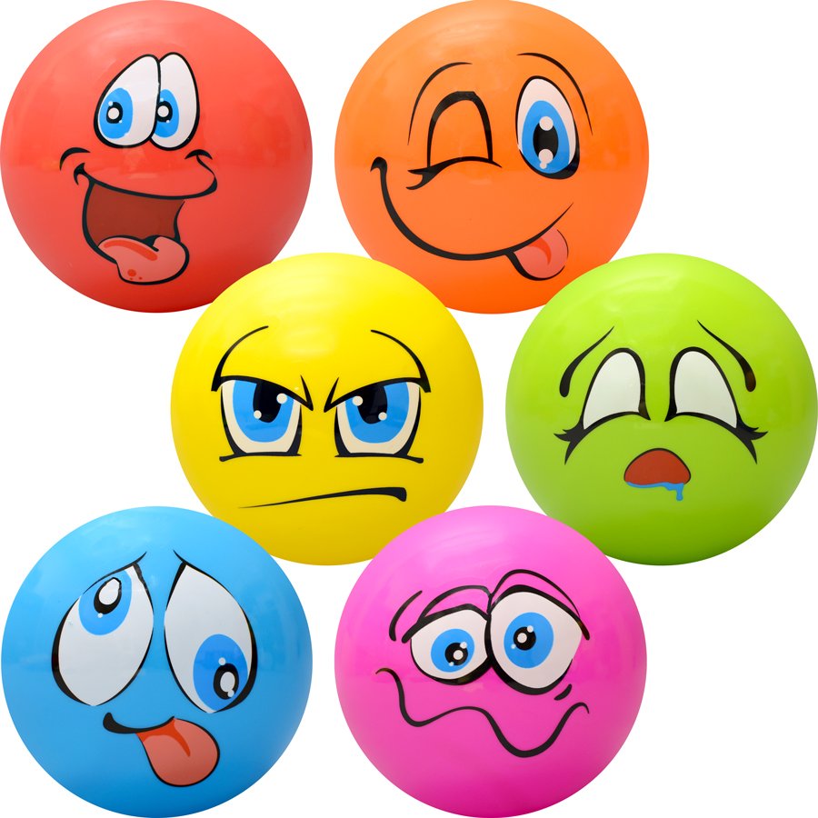 18in Inflatable Funny Face Vinyl Balls (48pcs)