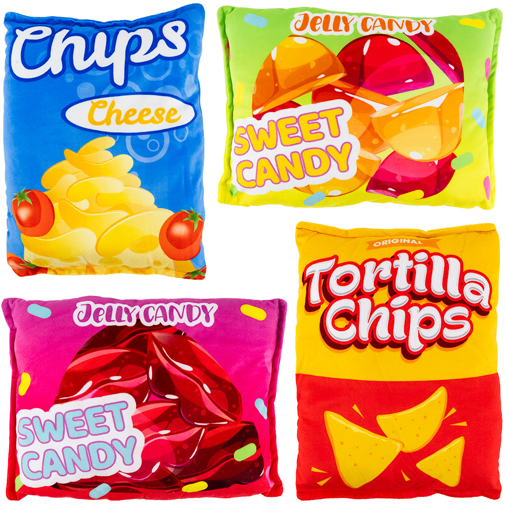 Snack Plush Pillows 9.5in Asst