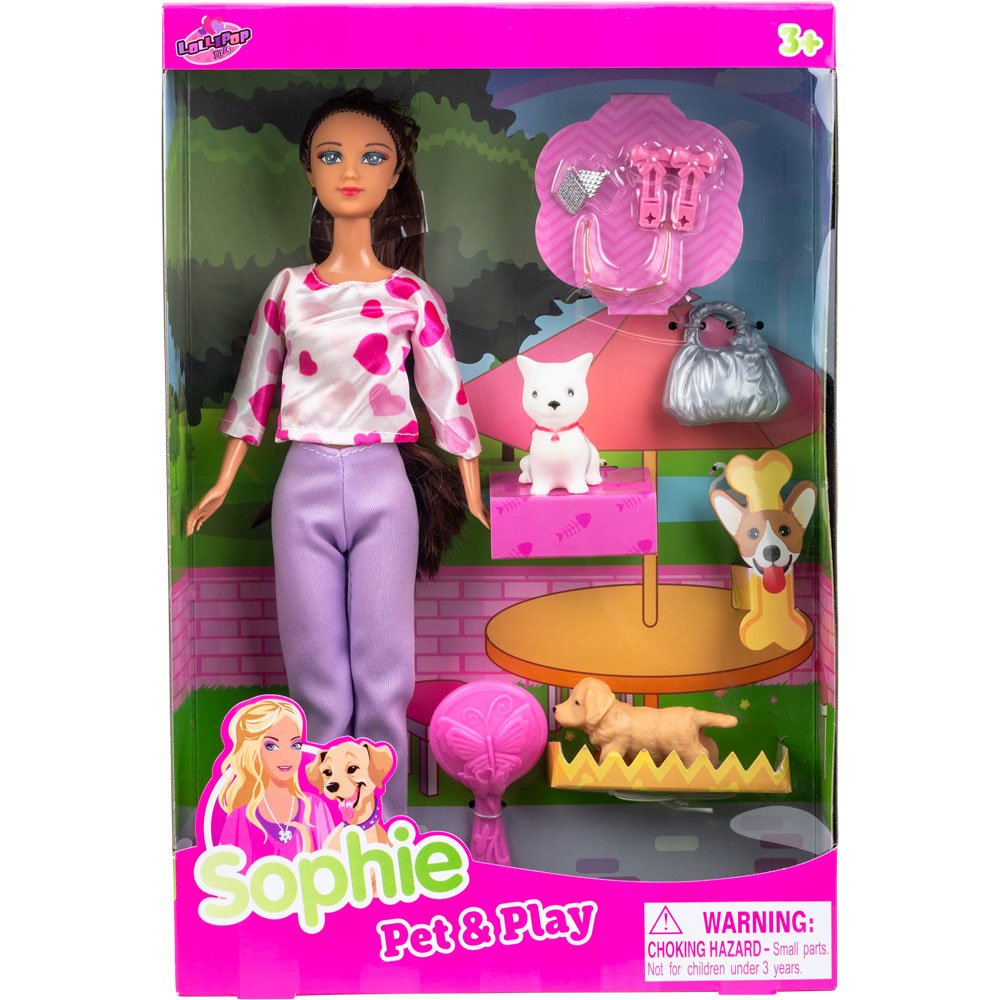 Sophie Doll With Pets and Accessories 12in