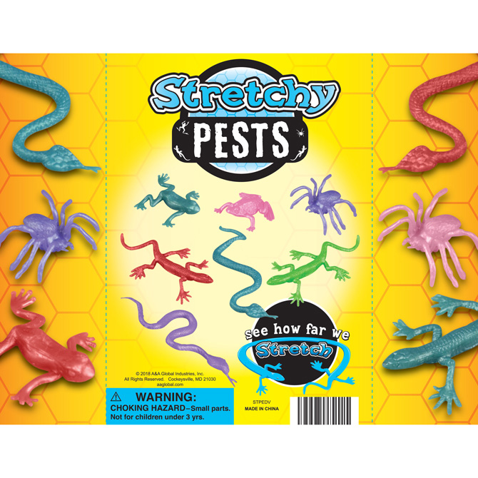 Stretchy Pests Display Card