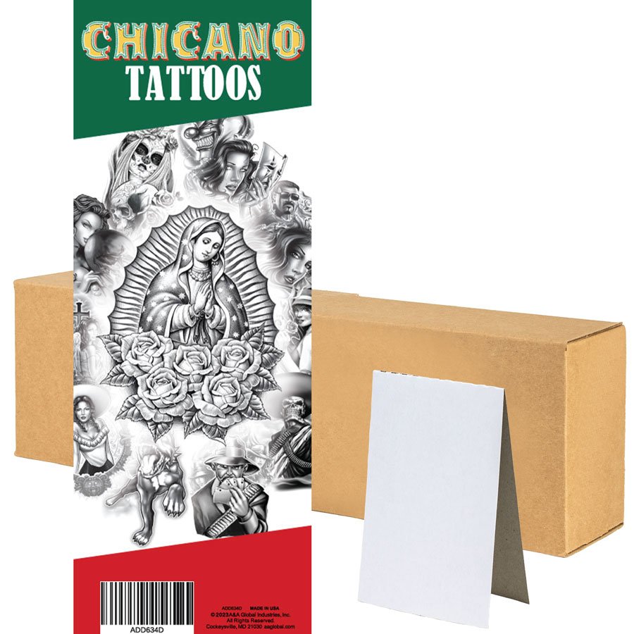 Chicano Temporary Tattoos in Folders (300pcs)