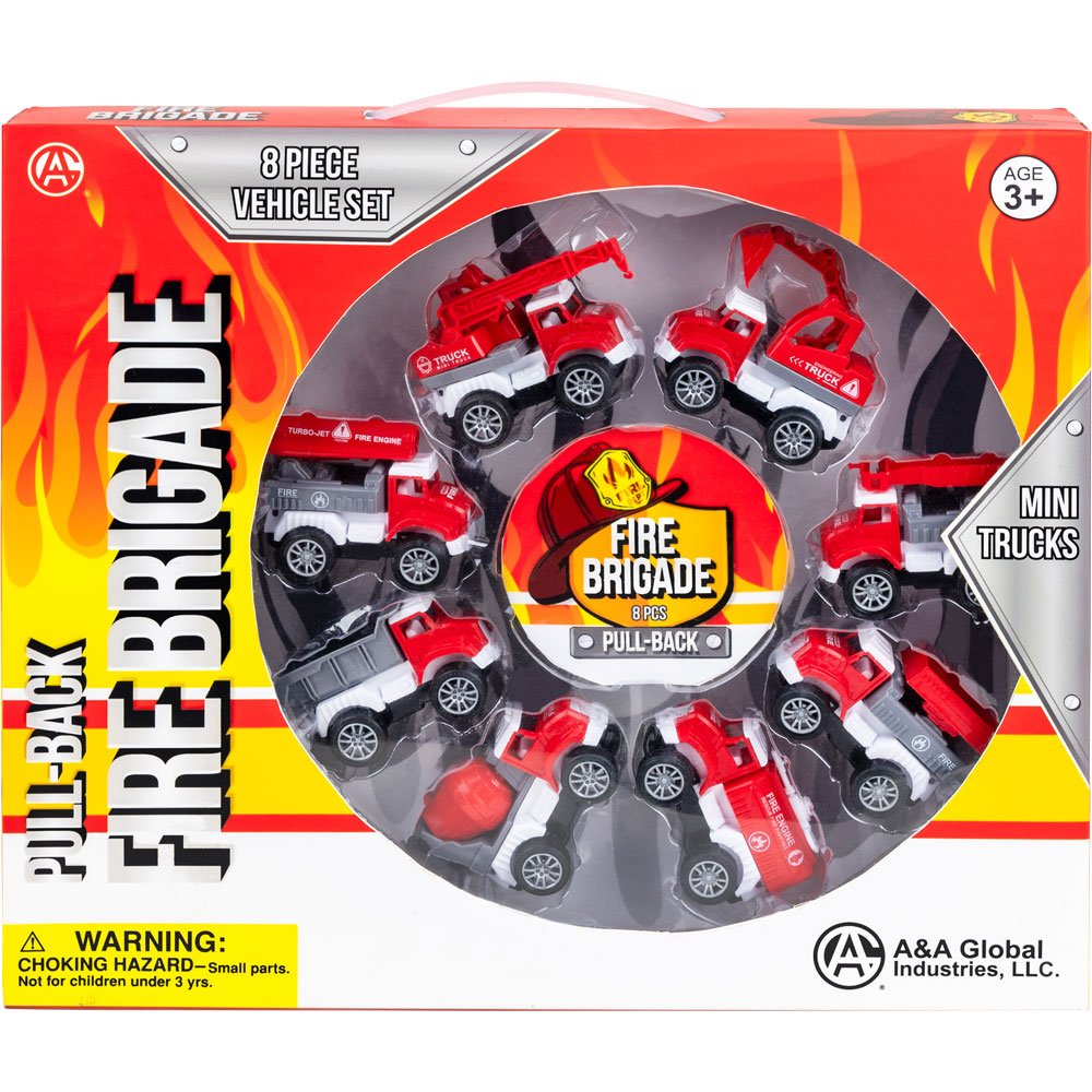 Pullback Fire Vehicles 8pk