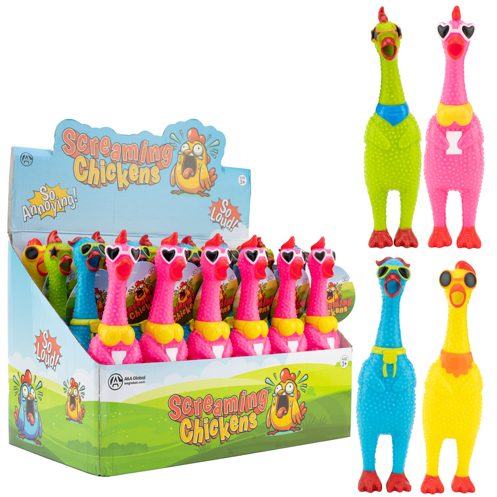 Screaming Chicken 9.5in Asst (24pcs)