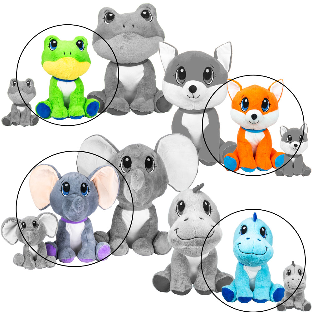 Neon Animal Plush 14in (Wave 2) Asst (20pcs)