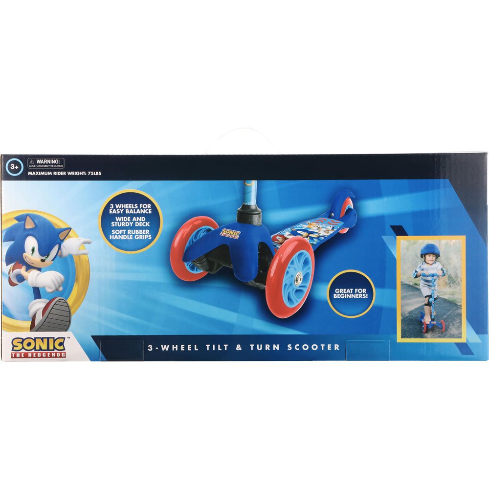 Sonic The Hedgehog™ 3 Wheel Tilt-Turn Scooter 20in