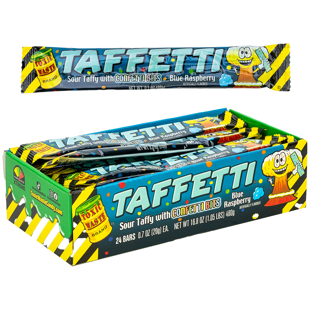 Taffetti™ Sour Taffy w/Confetti Bits - Blue Raspberry (24ct)