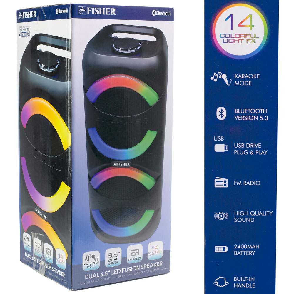 Dual LED Ring Light Bluetooth Speaker 18in