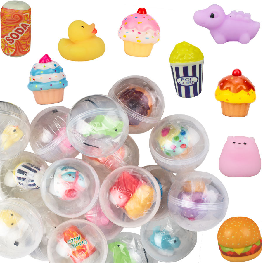3in Capsule Mini Squish and Squeeze Kit $.625avg (120pcs)
