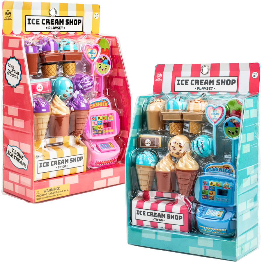Ice Cream Playset 17pc Asst