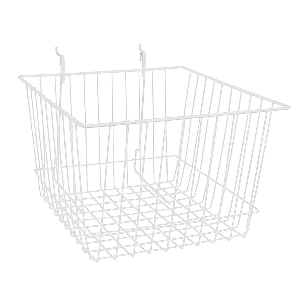 Wire Basket White 12x12x8