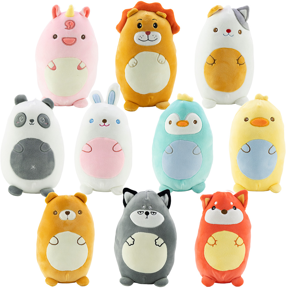 Round Animal Plush 8in Asst