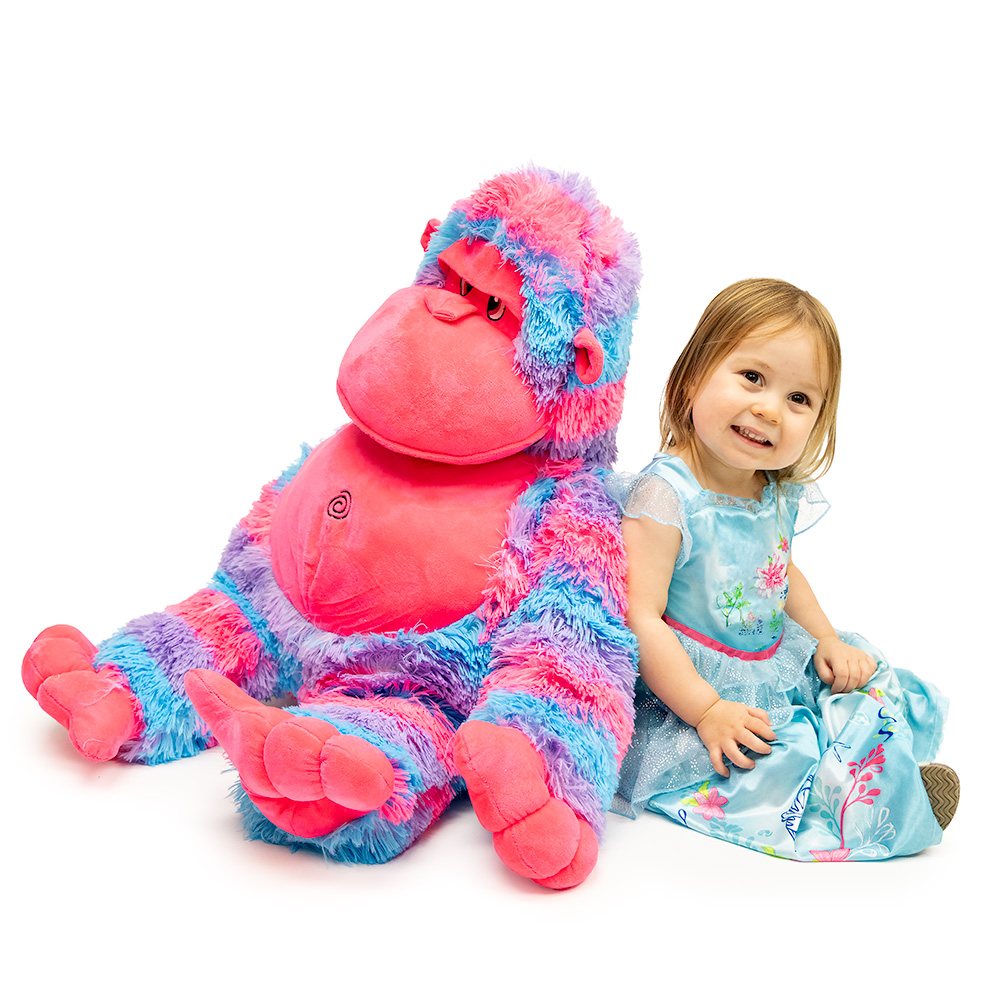 Neon Gorilla Plush 24in Asst