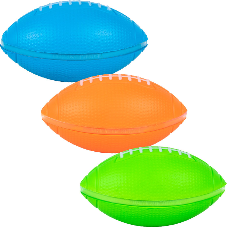 Light Vision Light-Up Neon Football 8.5in Ast (12 pcs)