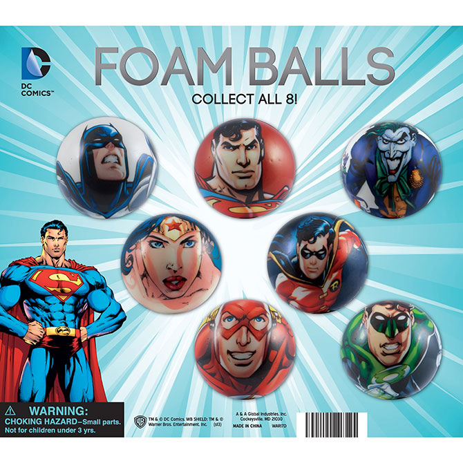 DC Comics™ Foam Ball Display Card