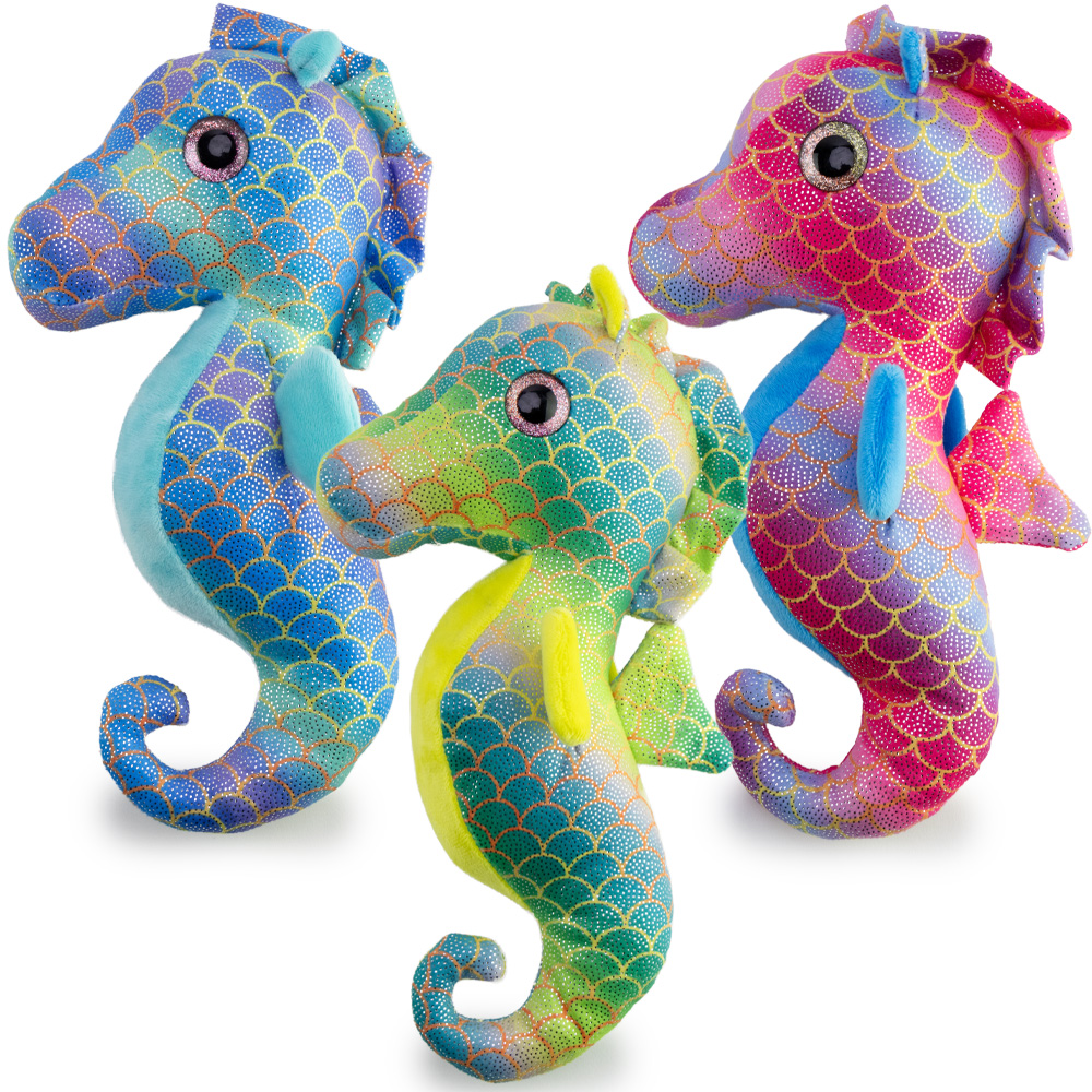 Seahorse Plush 16in Asst