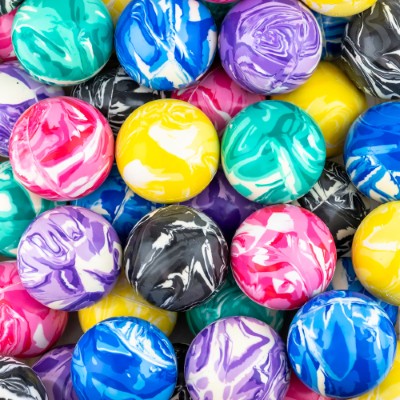 49mm (2in) Hi-Bounce Two-Color Marble Ball Mix (40pcs)