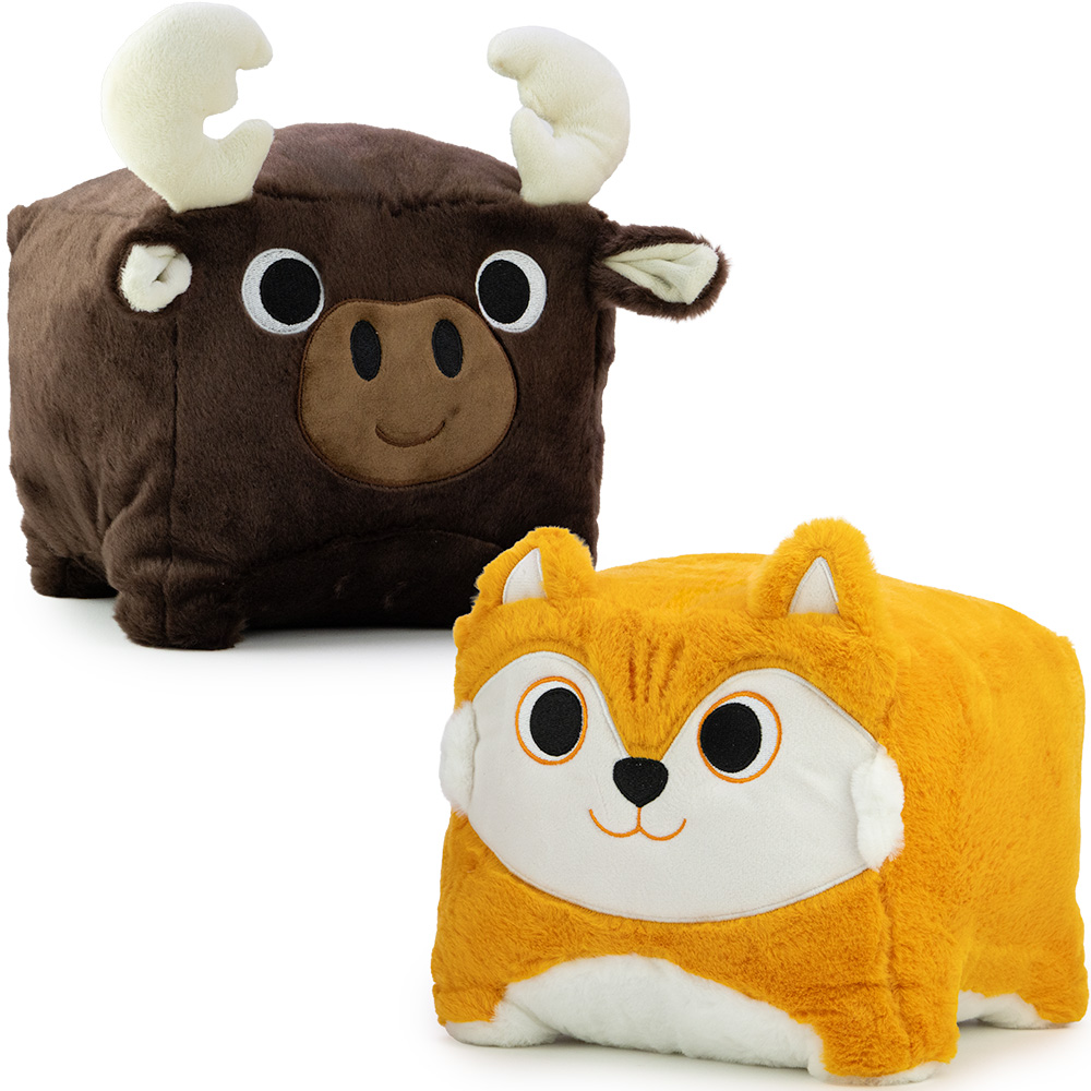 Cube Animal Plush 12in Asst