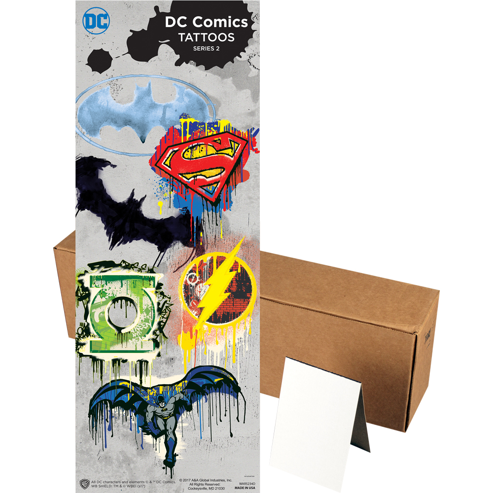 DC Comics™ Logo Tattoos in Folders (300pcs)
