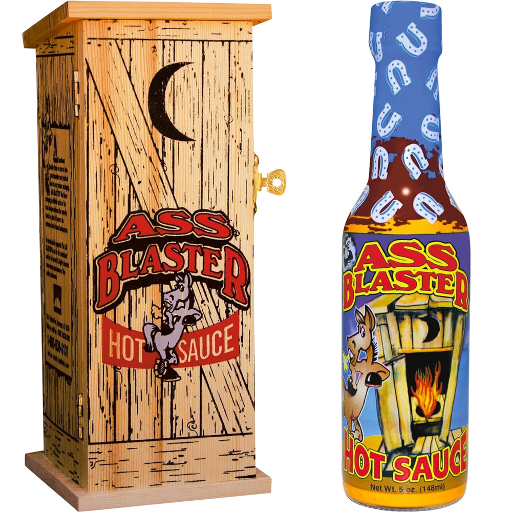 Ass Blaster Hot Sauce in Outhouse